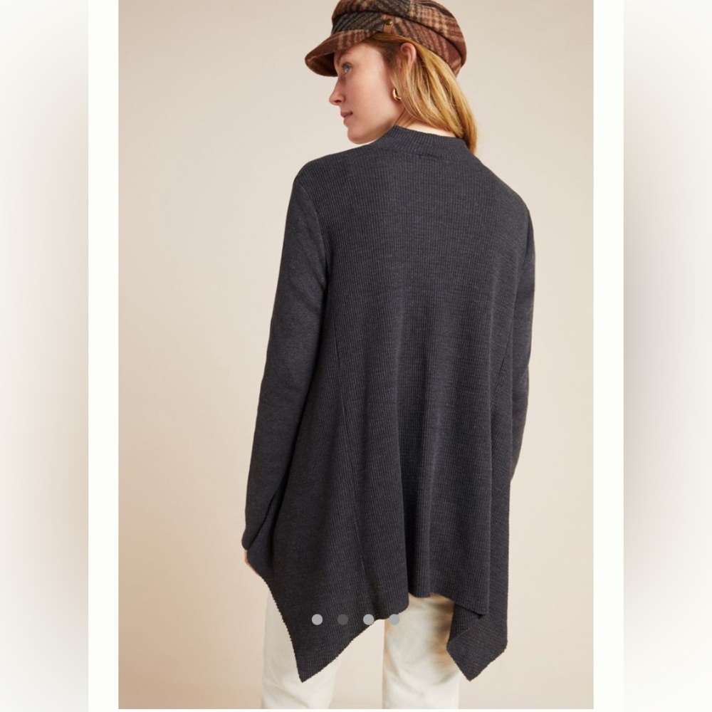 Anthropologie | T.La Sloane Thermal Tunic Carbon Grey Size L - Picture 2 of 9